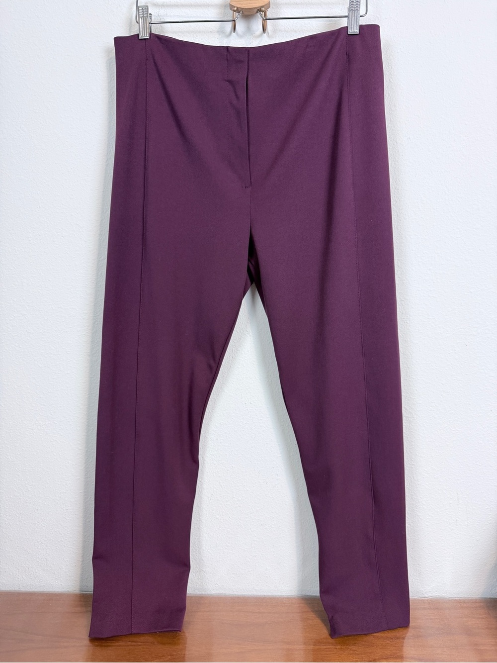 Ann Taylor Audrey Tapered Knit Pants Plum 14